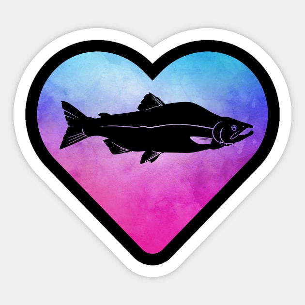 Women or Girls Salmon Sticker by JKFDesigns